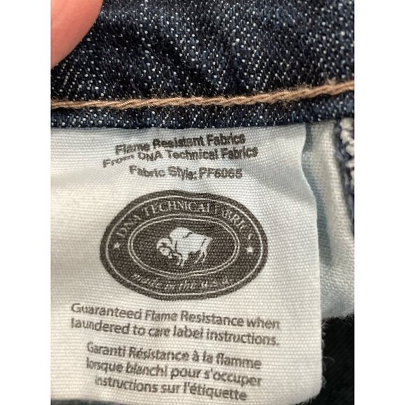 Carhartt Jeans Mans Cotton Blue Carpenter Flame resistant Size 50x30 - Picture 7 of 8